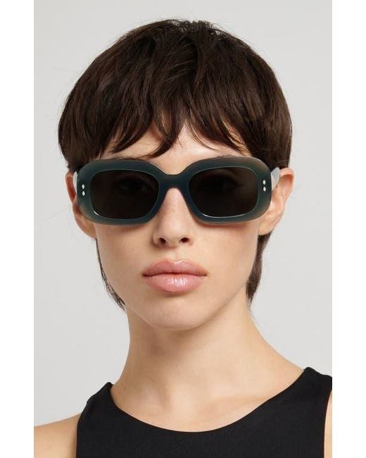Isabel Marant Green 53Mm Rectangular Sunglasses