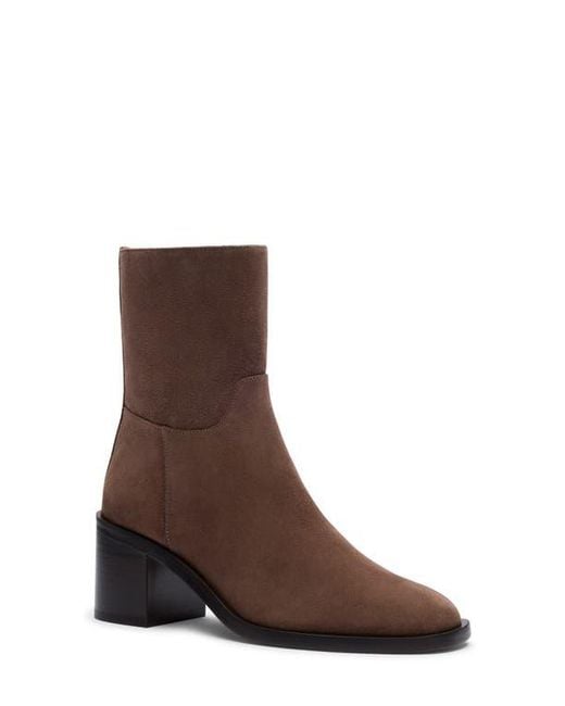 Stuart Weitzman Brown Maris Zip Bootie