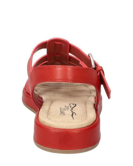 Easy Street Red Chirp Quarter Strap Gladiator Sandal