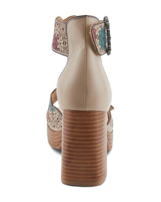 Spring Step Brown Bangles Ankle Strap Platform Sandal
