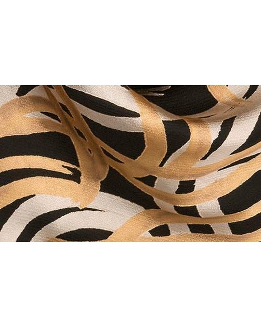 Donna Karan Black Burnout Print Cowl Neck Top