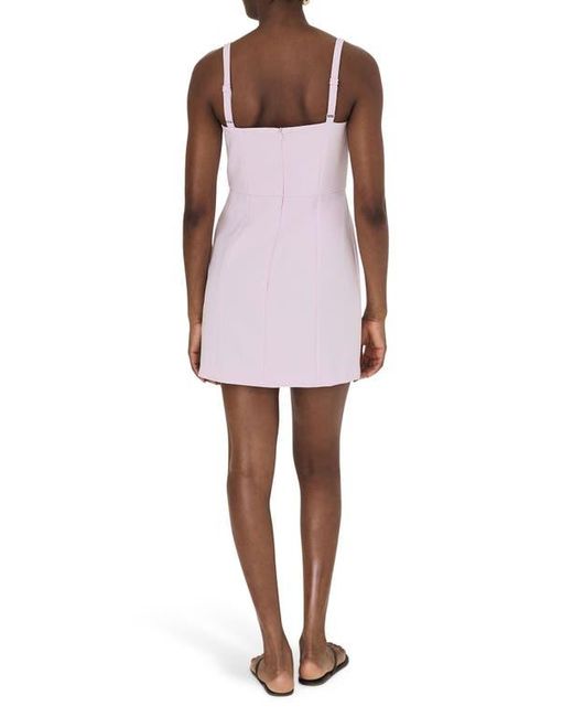 French Connection White Whisper Bow Slit Minidress