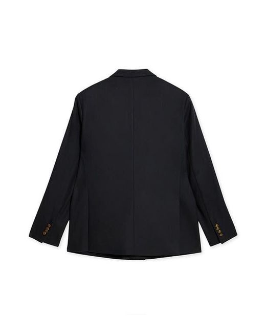 Fortela Blue Double-Breasted Concord Wool Jacket for men