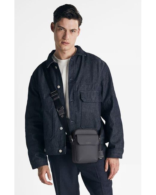 Maison De Sabre Blue Small Leather Messenger Bag