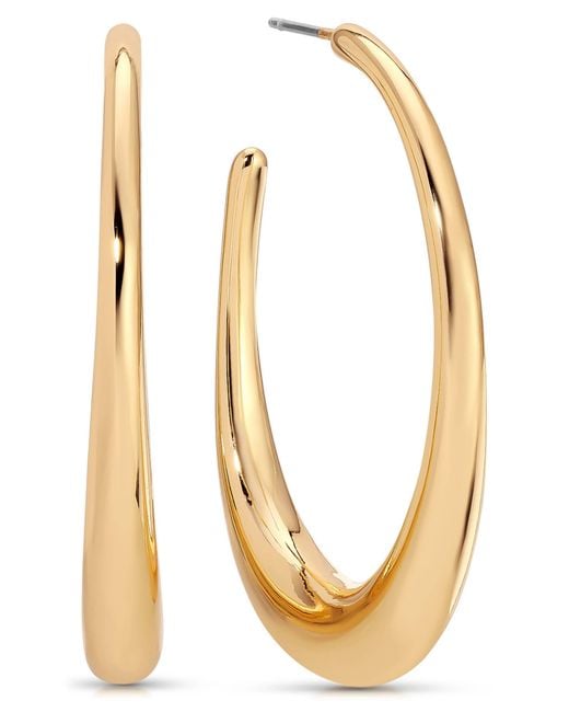 Ettika Metallic Eclipse Hoop Earrings