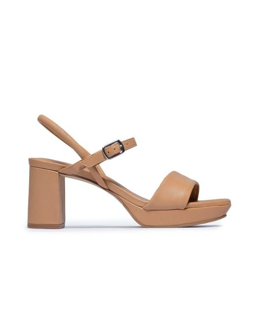 Bernardo Metallic Canto Platform Sandal