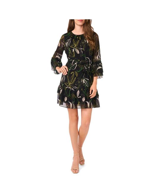 Halogen® Black Ruffle Minidress