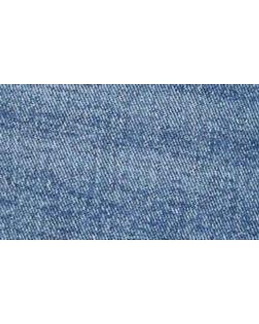 1822 Denim Blue Frayed Relaxed Denim Shorts