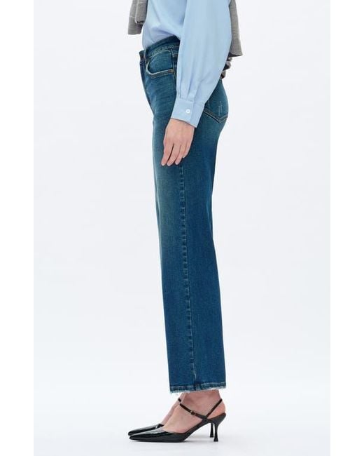 Bayeas Blue High Waist Straight Leg Jeans