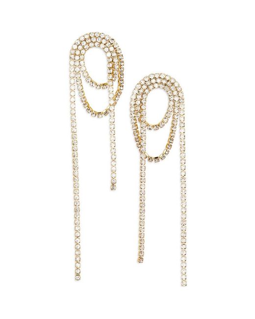 Nordstrom White Loop Crystal Earrings