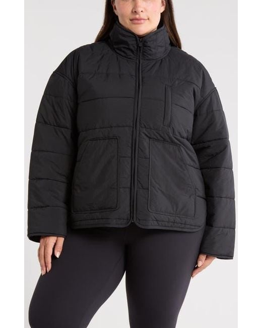 Zella Black Quilted Packable Jacket
