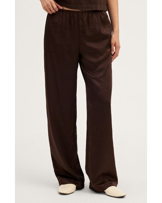 Madewell Brown Devon Satin Pants