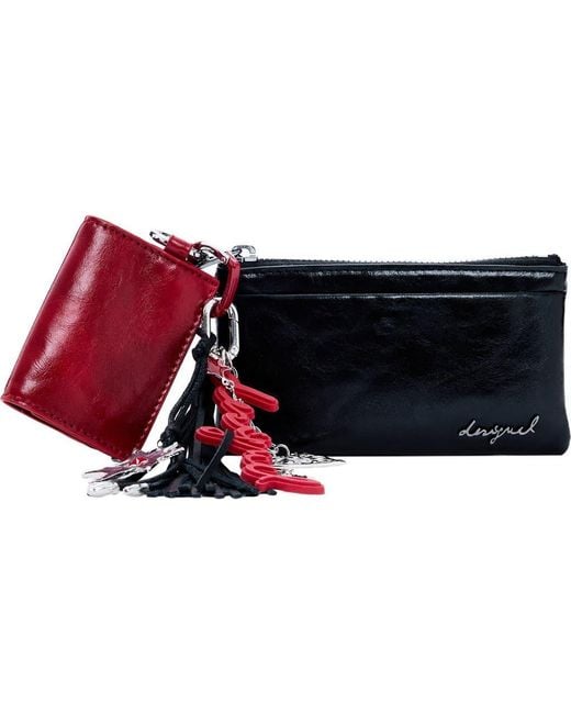 Desigual Red Small Charm Wallet