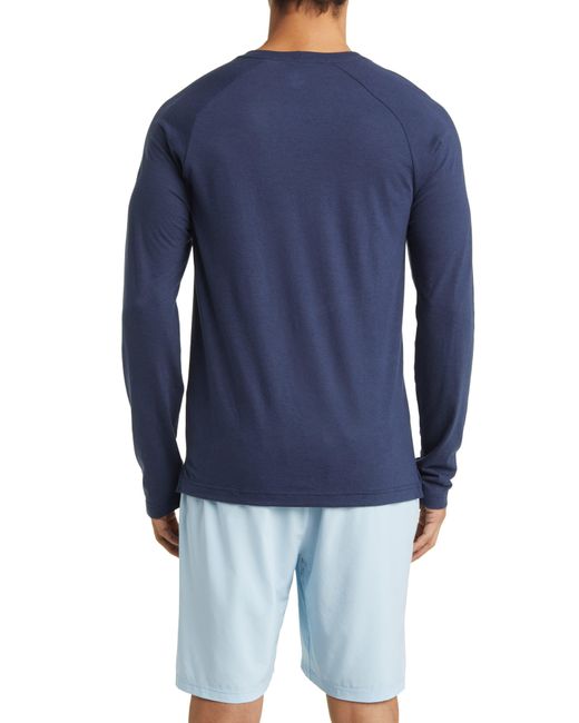 Alo Yoga Blue Triumph Raglan Long Sleeve T-shirt for men