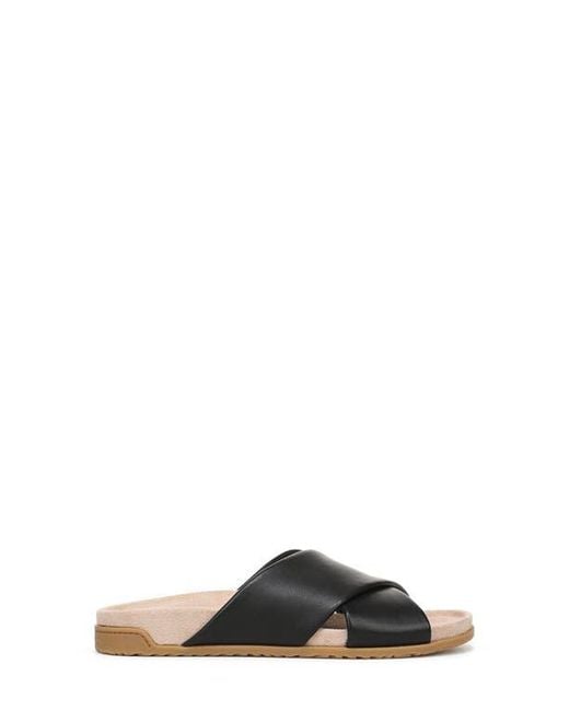 Vionic Black Etna Crossover Slide Sandal