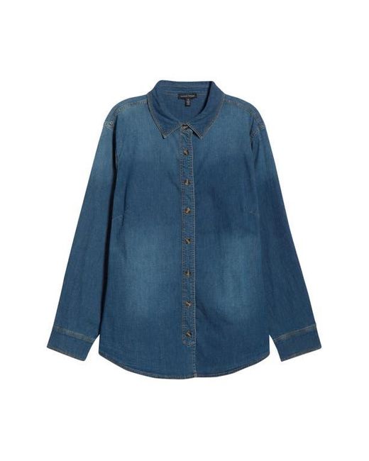 UNIVERSAL STANDARD Blue Chambray Button-Up Shirt