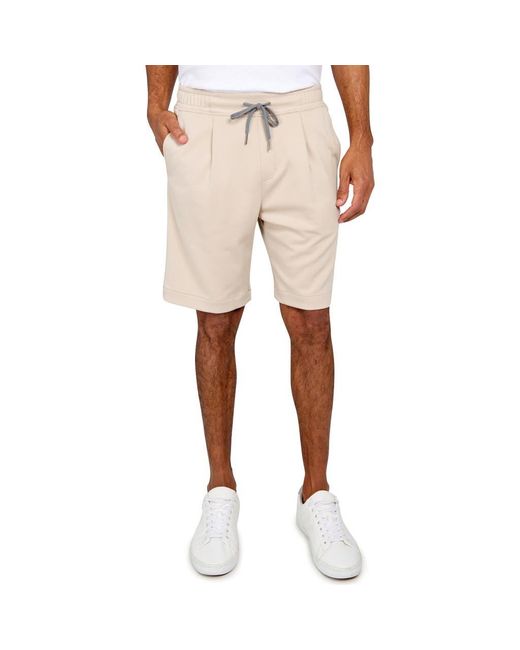 Brooklyn Brigade Natural Slim Fit Solid Drawstring Shorts for men
