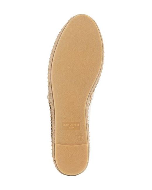 Saint Laurent White Monogramme Logo Espadrille