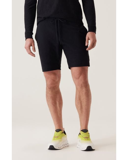 Dek Black Solarx Stretch Nylon Warp Knit Drawstring Shorts for men