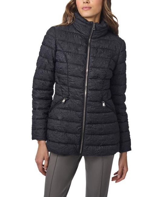 Bernardo Black Jacquard Puffer Jacket