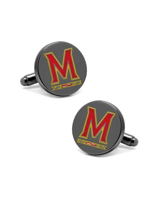 Cufflinks Inc. Red Ncaa Maryland Terrapins Cuff Links & Tie Bar for men