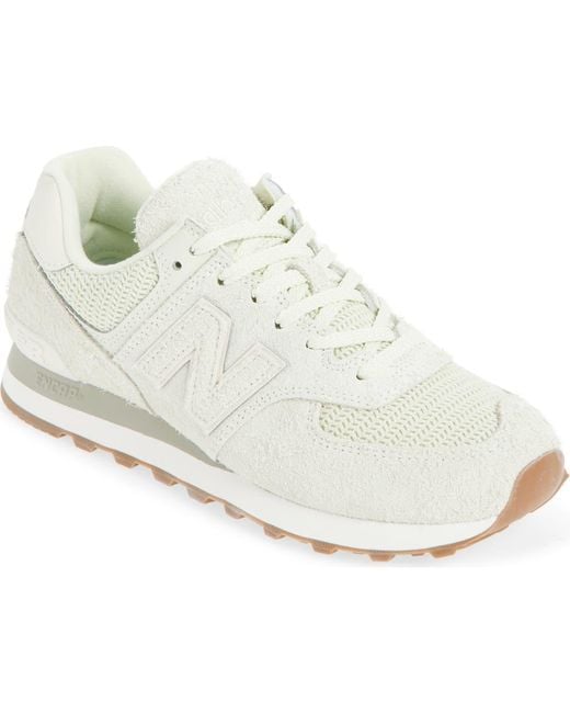 New Balance White 574 Sneaker