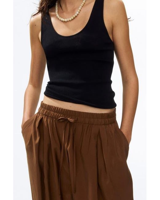H&M Brown Barrel Drawstring Trousers