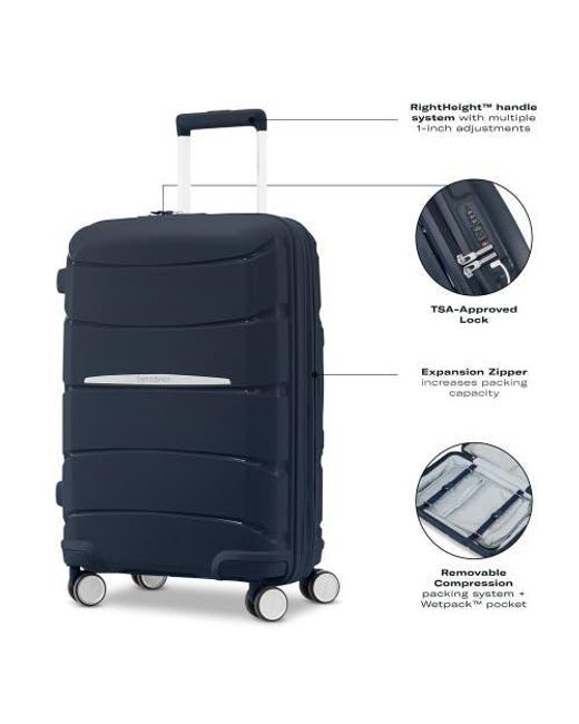 Samsonite Blue Outline Pro 28 Large Checked Spinner Luggage
