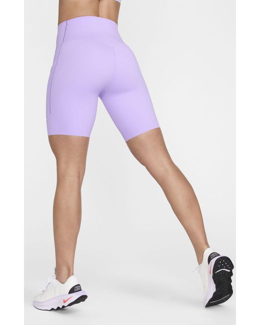 Nike Purple Dri-fit High Waist Bike Shorts