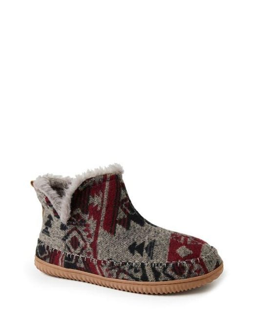 Dearfoams Brown Brixen Bootie Slipper for men