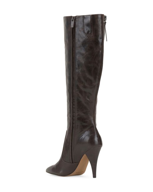 Vince Camuto Black Alessa Knee High Pointed Toe Boot