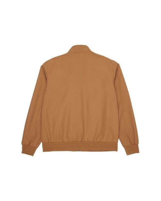 Rokka&Rolla Brown Classic Full Zip Bomber Jacket for men