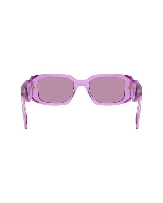 Prada Purple 51mm Mirrored Rectangular Sunglasses for men