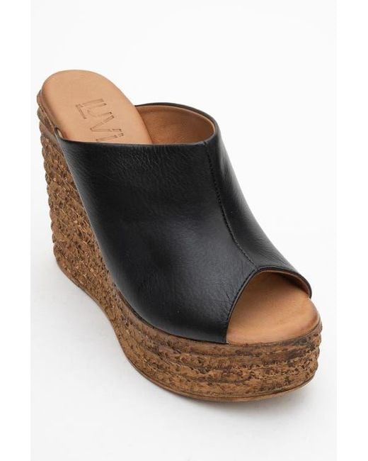 Forever & Always Shoes Black Nelly Leather Platform Sandal