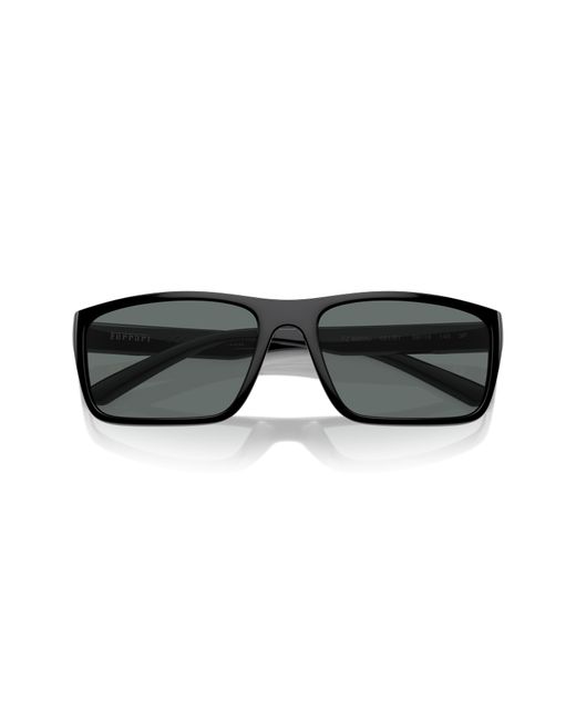 Scuderia Ferrari Black X 59mm Rectangular Sunglasses for men