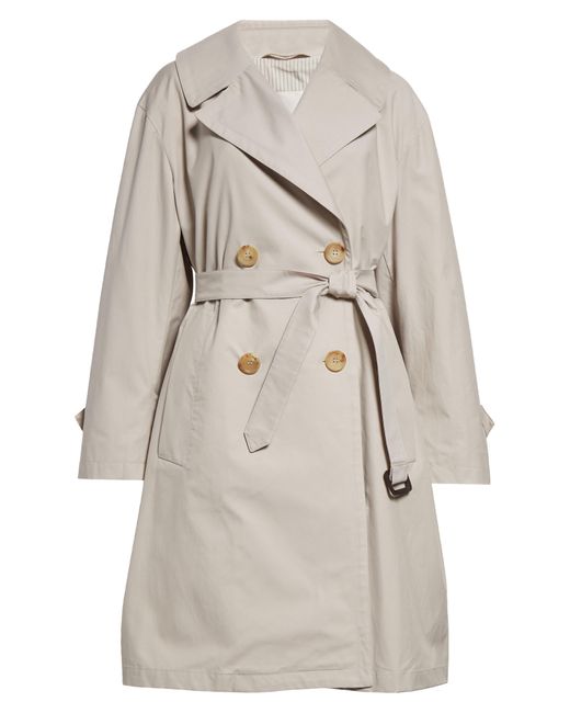 Max Mara Natural Belted Double Breasted Trench Coat