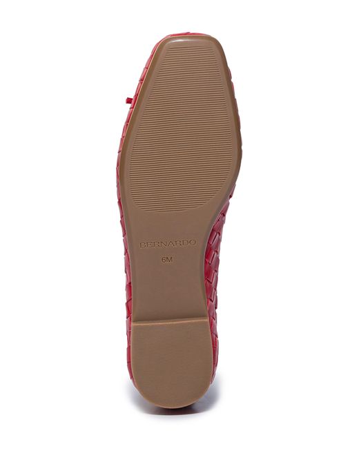 Bernardo Red Gwynn Woven Ballet Flat