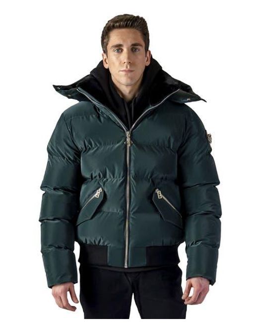 Woodpecker Blue Woody Bomber Quilted Coat for men