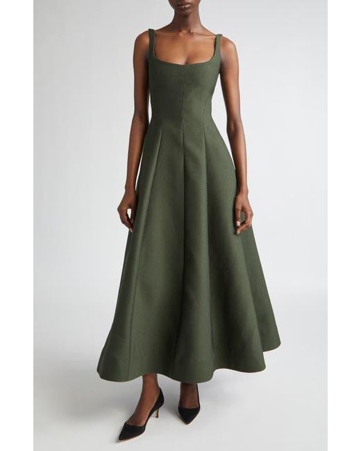 slim fit dress slacks Ginette Maxi Dress Forest Green