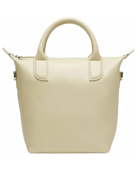 Want Les Essentiels De La Vie White Petit O'Hare Smooth Leather Tote