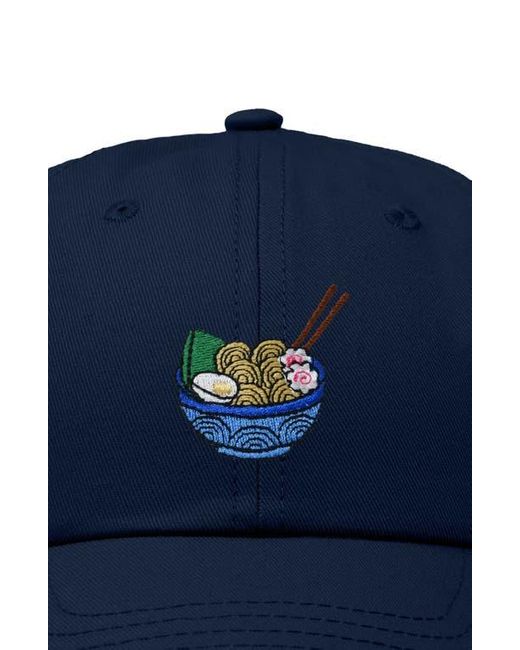 Alix Blue Noodles Embroidered Casual Cap