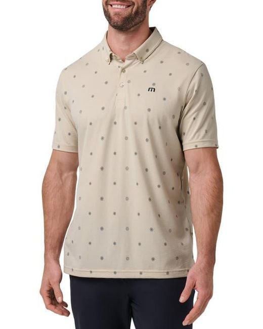 Travis Mathew Natural Floral Button Down Polo for men