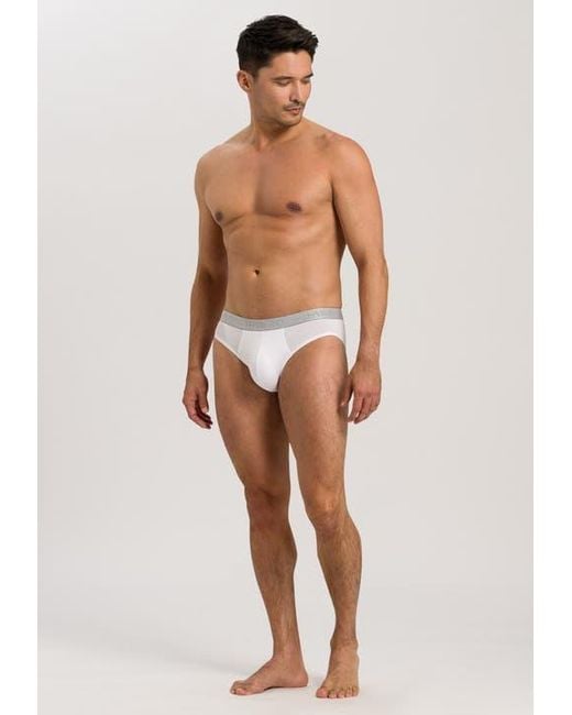Hanro White Cotton Essentials 2-Pack Cotton Briefs for men