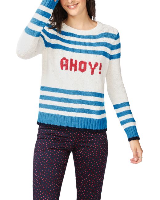Court & Rowe Blue Ahoy Stripe Cotton Sweater
