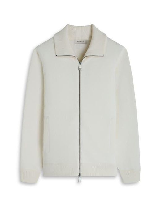 Bugatchi Multicolor Wool Blend Zip Cardigan for men