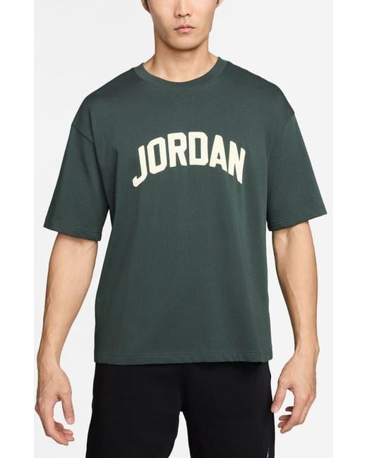Nike Green Flight Essentials Boxy Fit Graphic T-Shirt for men