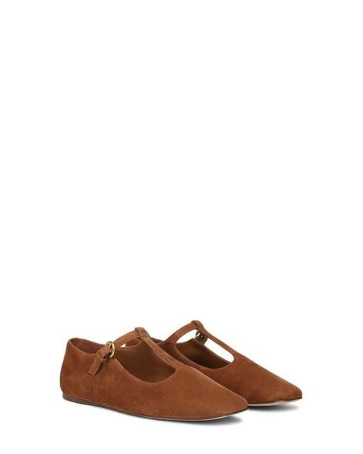 Sarto Brown Flexa Astoria T-Strap Flat