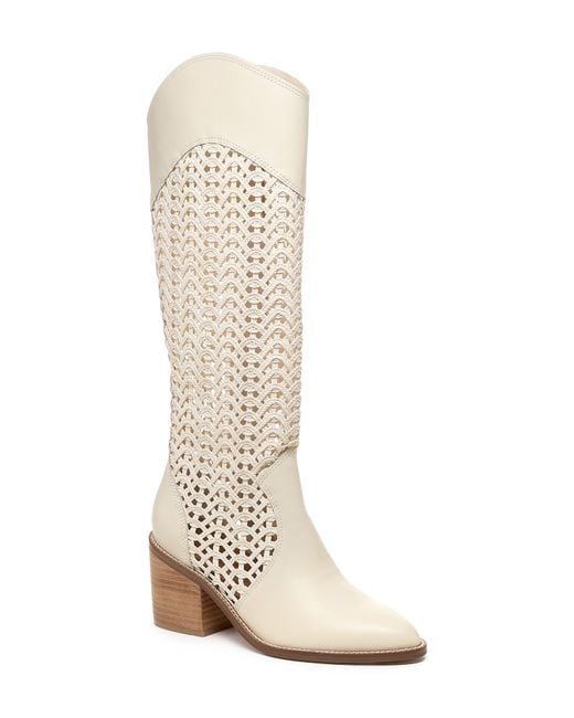 Kelsi Dagger Brooklyn White Echo Knee High Boot