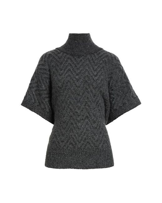 Missoni Gray Zigzag Sequin Poncho