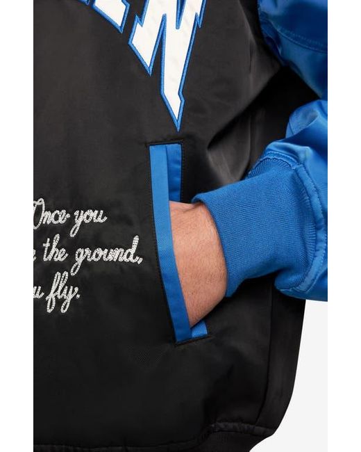 Nike Blue Brooklyn Collegiate Varsity Jacket for men